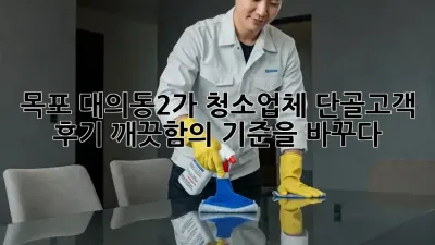 목포 대의동2가 청소업체 단골고객 후기: 깨끗함의 기준을 바꾸다!