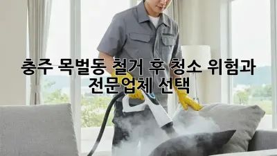 충주 목벌동 철거 후 청소: 위험과 전문업체 선택